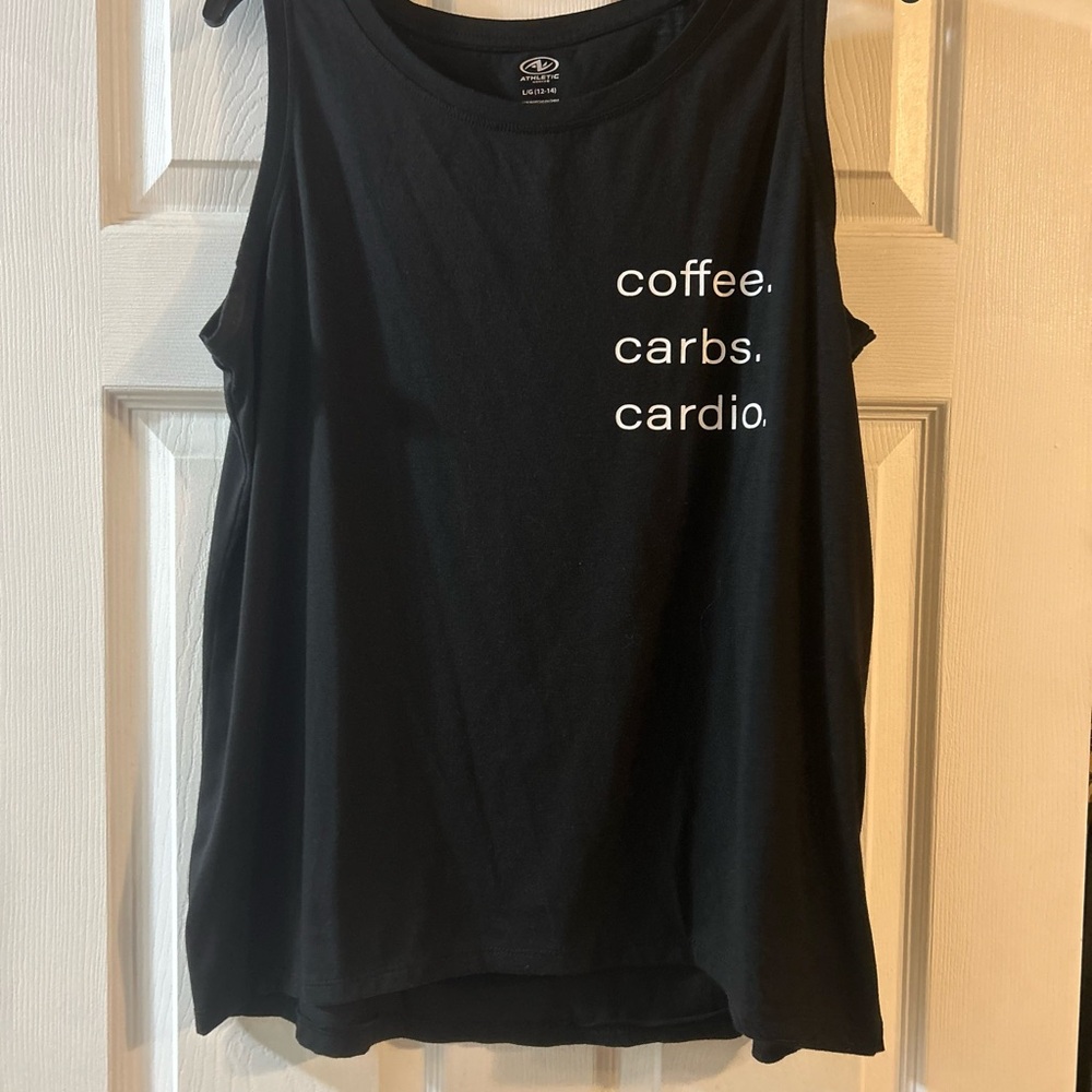 Black Sleeveless Top with Fun Print